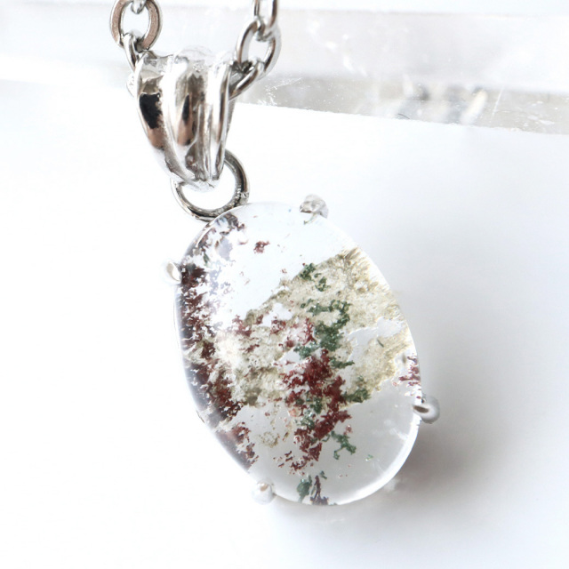 ガーデンクォーツ 庭園 水晶 ペンダント 1点物 Silver925 自然の芸術