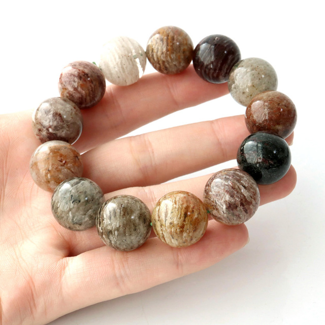 千層 ガーデンクォーツ ブレスレット 17mm 1点もの 大玉