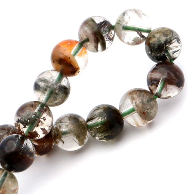 ガーデンルチルクォーツ ブレスレット 庭園水晶 針入り 8.5mm 1点もの