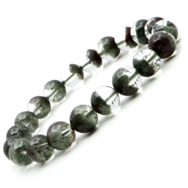 モルダバイト　リビアングラス　さざれ石　グリーンファントムクォーツ　ブレスレット モルダバイトリビアングラスさざれ石グリーンファントムクォーツ
