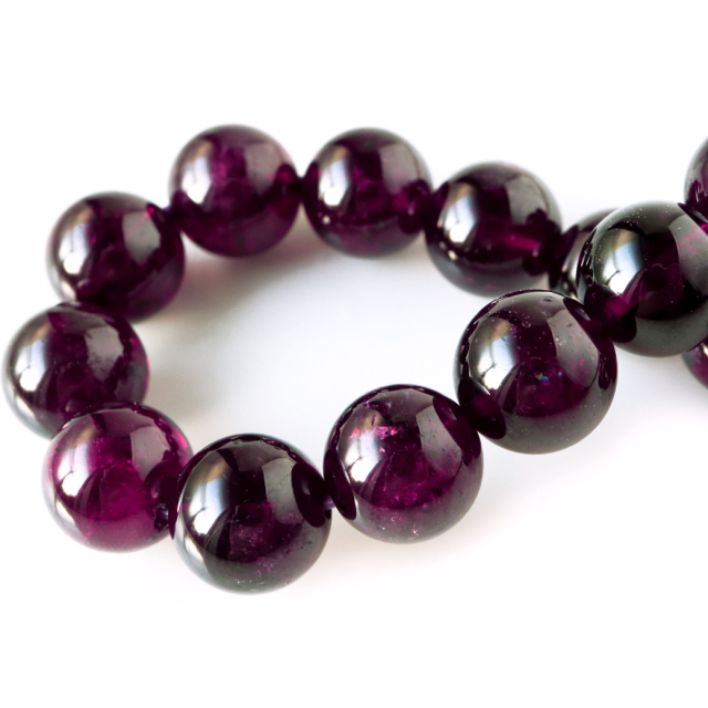 ガーネットファセットカットブレスレット 10mm