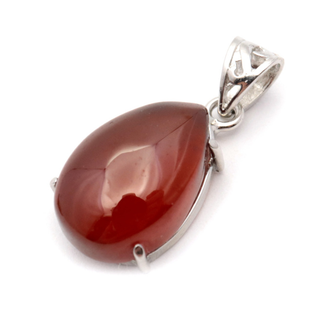 ガーネット ネックレス オレンジ 天然石 ペンダント Silver925 柘榴石 パワーストーン 1月 誕生石 garnet