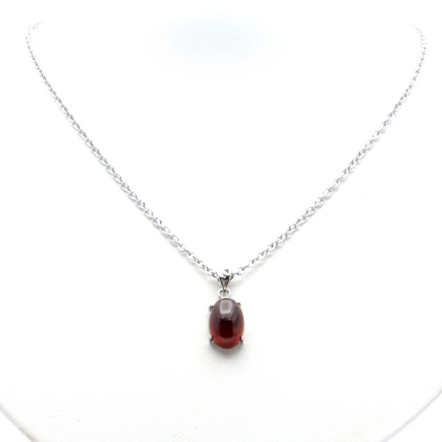 ガーネット ネックレス オレンジ 天然石 ペンダント Silver925 柘榴石 パワーストーン 1月 誕生石 garnet