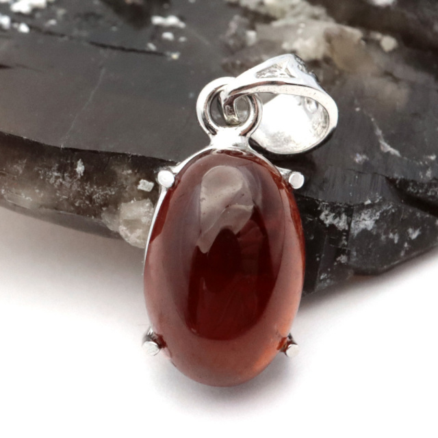 ガーネット ネックレス オレンジ 天然石 ペンダント Silver925 柘榴石 パワーストーン 1月 誕生石 garnet