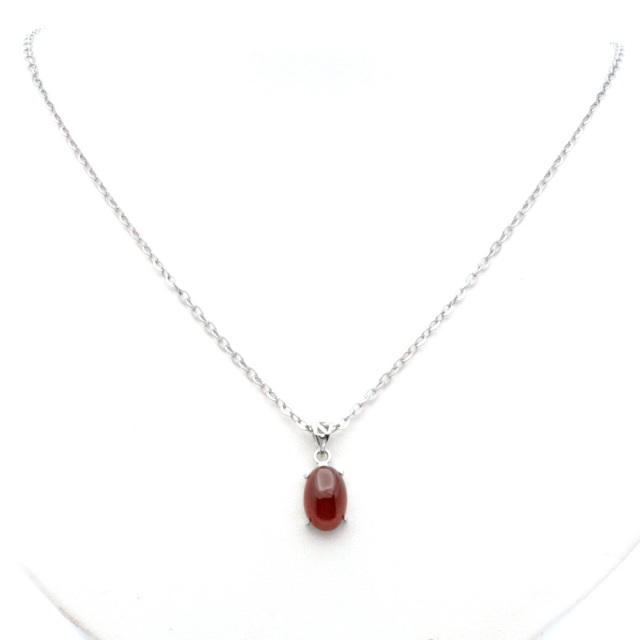 ガーネット ネックレス オレンジ 天然石 ペンダント Silver925 柘榴石 パワーストーン 1月 誕生石 garnet