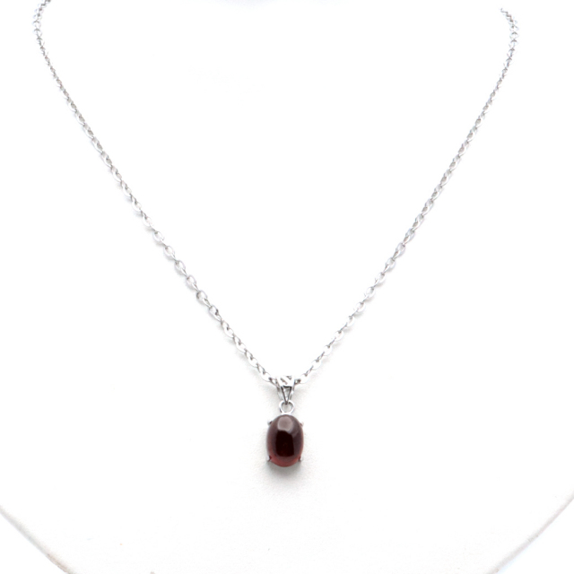 ガーネット ネックレス オレンジ 天然石 ペンダント Silver925 柘榴石 パワーストーン 1月 誕生石 garnet