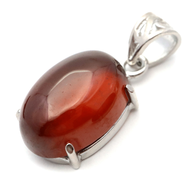 ガーネット ネックレス オレンジ 天然石 ペンダント Silver925 柘榴石 パワーストーン 1月 誕生石 garnet