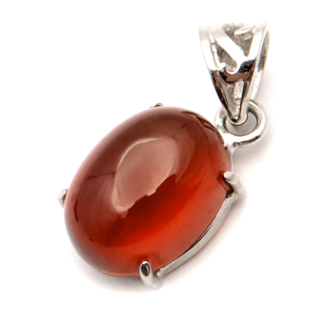 ガーネット ネックレス オレンジ 天然石 ペンダント Silver925 柘榴石 パワーストーン 1月 誕生石 garnet