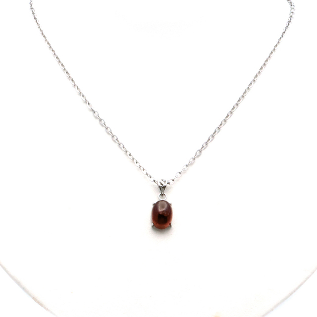 ガーネット ネックレス オレンジ 天然石 ペンダント Silver925 柘榴石 パワーストーン 1月 誕生石 garnet