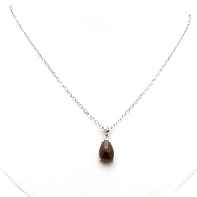 ガーネット ネックレス オレンジ 天然石 ペンダント Silver925 柘榴石 パワーストーン 1月 誕生石 garnet