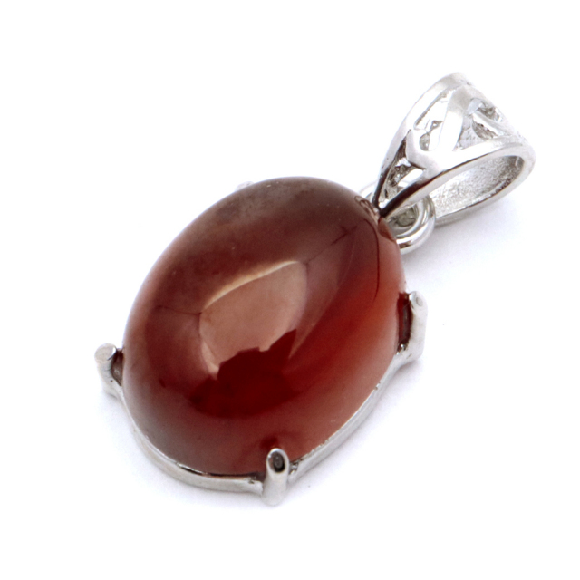 ガーネット ネックレス オレンジ 天然石 ペンダント Silver925 柘榴石 パワーストーン 1月 誕生石 garnet