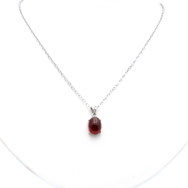 ガーネット ネックレス オレンジ 天然石 ペンダント Silver925 柘榴石 パワーストーン 1月 誕生石 garnet