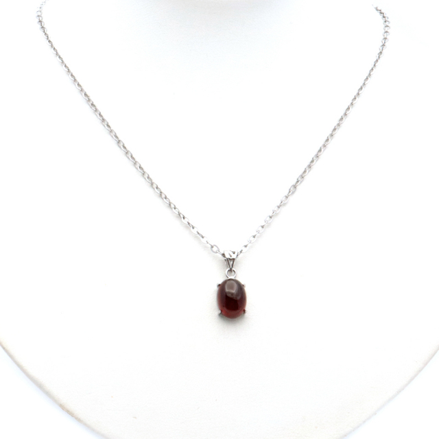 ガーネット ネックレス オレンジ 天然石 ペンダント Silver925 柘榴石 パワーストーン 1月 誕生石 garnet
