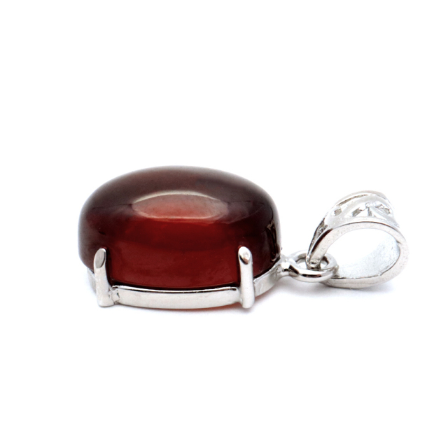 ガーネット ネックレス オレンジ 天然石 ペンダント Silver925 柘榴石 パワーストーン 1月 誕生石 garnet