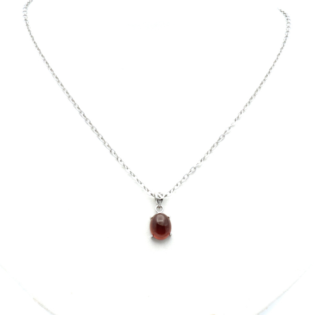 ガーネット ネックレス オレンジ 天然石 ペンダント Silver925 柘榴石 パワーストーン 1月 誕生石 garnet
