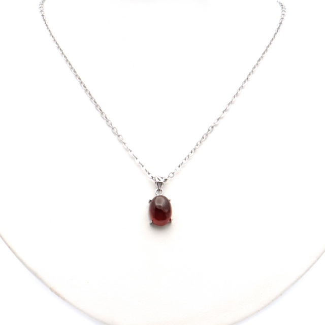 ガーネット ネックレス オレンジ 天然石 ペンダント Silver925 柘榴石 パワーストーン 1月 誕生石 garnet