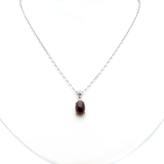ガーネット ネックレス オレンジ 天然石 ペンダント Silver925 柘榴石 パワーストーン 1月 誕生石 garnet