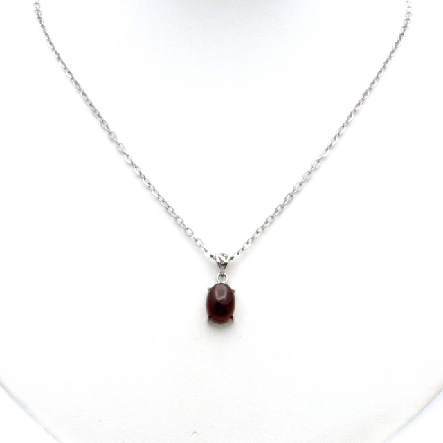 ガーネット ネックレス オレンジ 天然石 ペンダント Silver925 柘榴石 パワーストーン 1月 誕生石 garnet