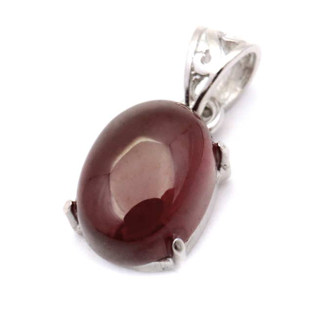 ガーネット ネックレス オレンジ 天然石 ペンダント Silver925 柘榴石 パワーストーン 1月 誕生石 garnet