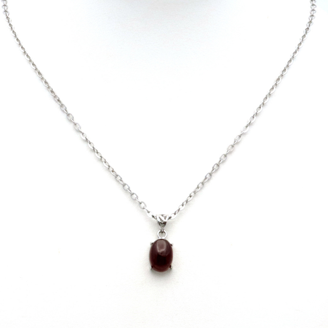 ガーネット ネックレス オレンジ 天然石 ペンダント Silver925 柘榴石 パワーストーン 1月 誕生石 garnet