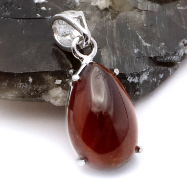 ガーネット ネックレス オレンジ 天然石 ペンダント Silver925 柘榴石 パワーストーン 1月 誕生石 garnet