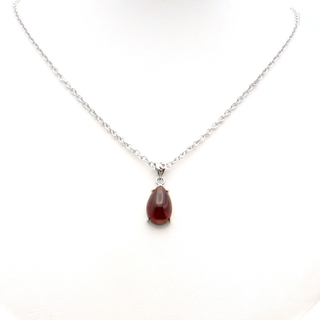 ガーネット ネックレス オレンジ 天然石 ペンダント Silver925 柘榴石 パワーストーン 1月 誕生石 garnet