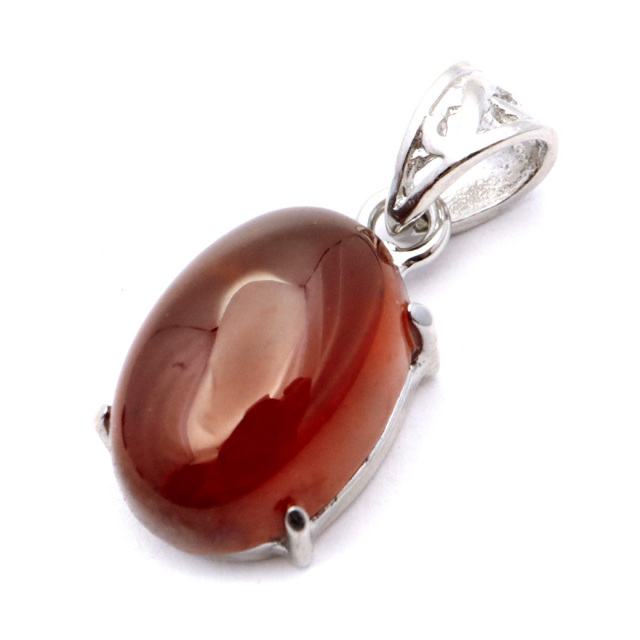 ガーネット ネックレス オレンジ 天然石 ペンダント Silver925 柘榴石 パワーストーン 1月 誕生石 garnet