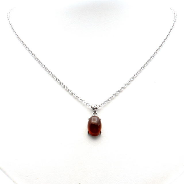 ガーネット ネックレス オレンジ 天然石 ペンダント Silver925 柘榴石 パワーストーン 1月 誕生石 garnet
