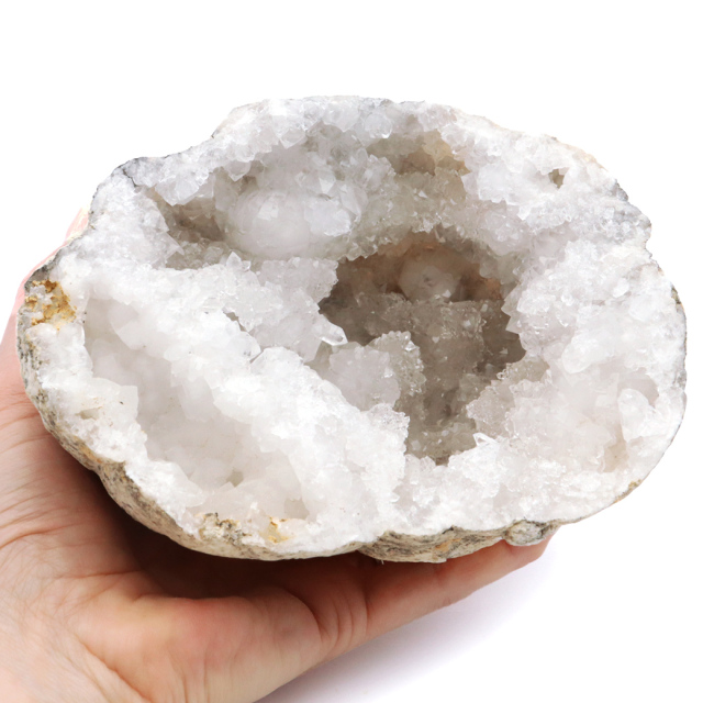 水晶 カルサイト 割れている ジオード ペア AAA 特大 2kg 晶洞 原石