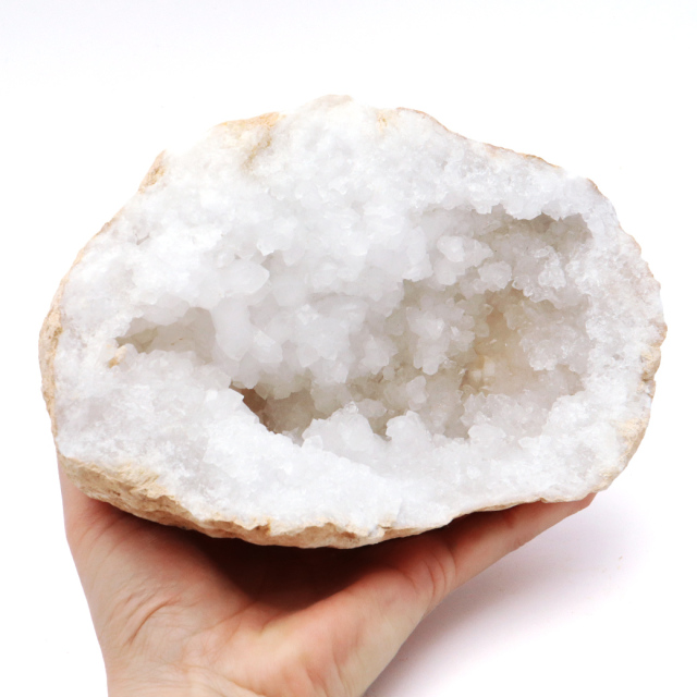 水晶 カルサイト 割れている ジオード ペア AAA 特大 1kg 晶洞 原石 モロッコ・スマラ産 パワーストーン ドーム 天然石