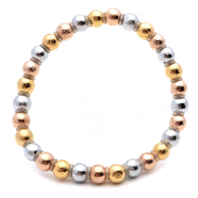 ギベオン 鉄隕石 メテオライト ラフタンブル ブレスレット MIXカラー 宇宙 パワーストーン シルバー ゴールド ピンクゴールド