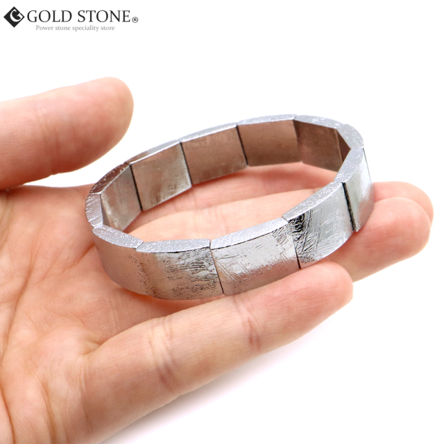 ギベオン 隕石 バングル 鑑別書付き ブレスレット 幅12mm 宇宙から来た鉱物 クリスマス プレゼント