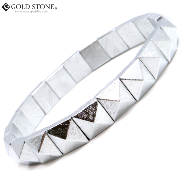 ギベオン 隕石 バングル ピラミッド ブレスレット 宇宙から来た鉱物 クリスマス プレゼント