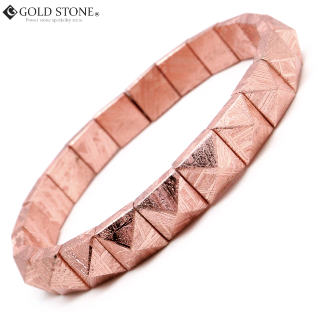 ギベオン 隕石 バングル ピラミッド ブレスレット 宇宙から来た鉱物 ピンクゴールド