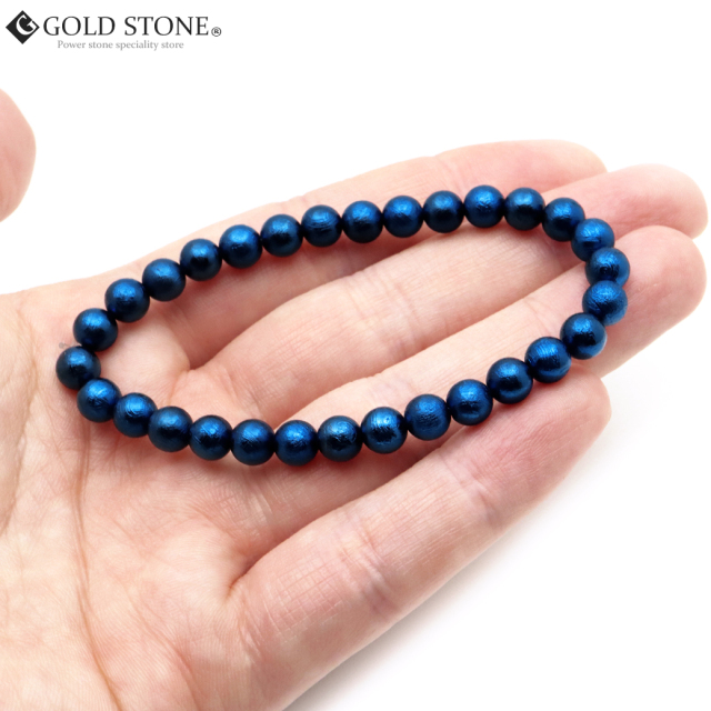 ギベオン 鉄隕石 メテオライト ブレスレット 6mm 新色 メタリック