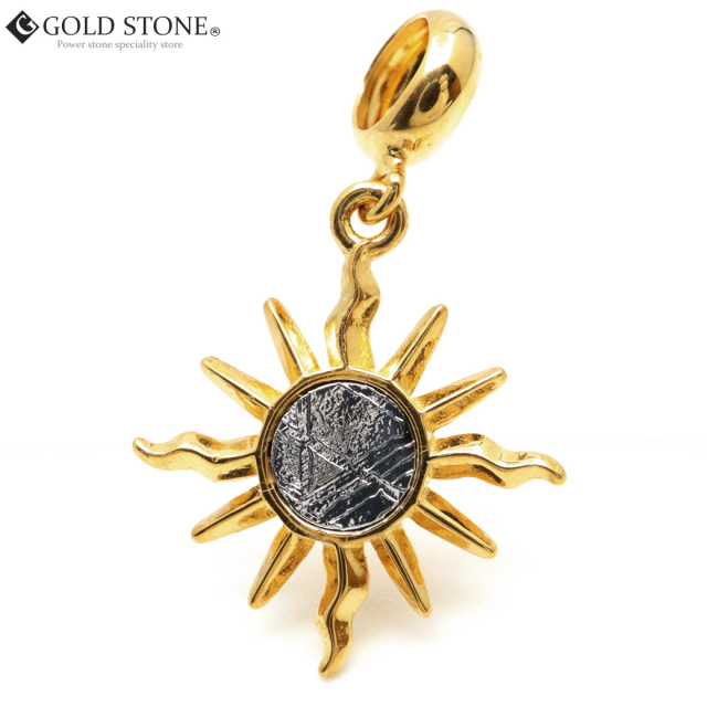 ギベオン 隕石 ネックレス 天然石 ペンダント ナミビア産 太陽型 Silver925 ステンレスチェーン付き