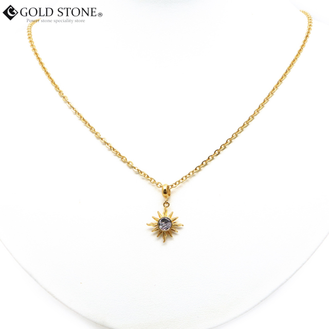 ギベオン 隕石 ペンダント ナミビア産 太陽型 Silver925 ステンレス