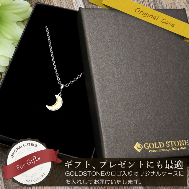 ギベオン 隕石 ネックレス 天然石 ペンダント ゴールド ナミビア産 月 モチーフ Silver925 パワーストーン