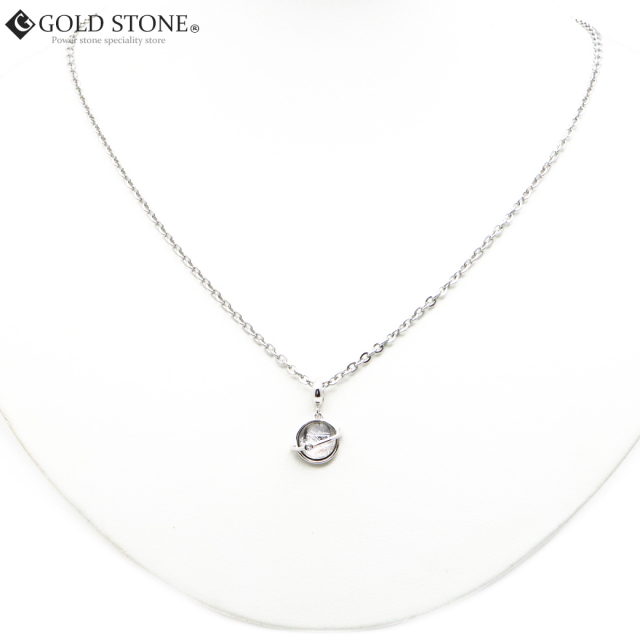 ギベオン 隕石 ネックレス 天然石 ペンダント シルバー ナミビア産 惑星 モチーフ Silver925 パワーストーン