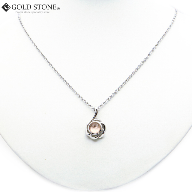 ギベオン 隕石 ネックレス 天然石 ペンダント ピンクゴールド ナミビア産 フラワー モチーフ Silver925 パワーストーン