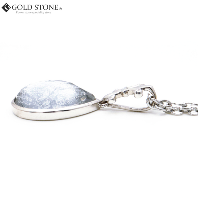 ギベオン 隕石 ペンダント シルバー SILVER925製 ペアシェイプ 百合モチーフ