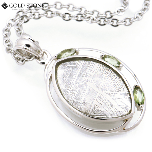 ギベオン 隕石 ネックレス 天然石 ペンダント モルダバイト 3石付きナミビア産 Silver925 パワーストーン