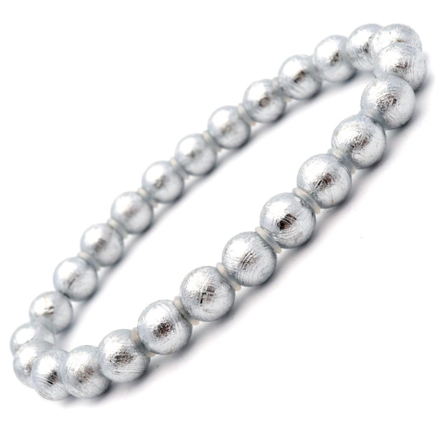 ギベオン 鉄隕石 メテオライト ブレスレット 7.5mm ナミビア産  