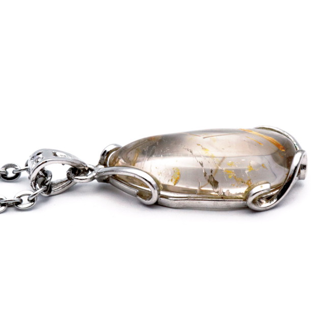 ルチルクォーツ ペンダント ゴールドルチル 天然石 ネックレス パワーストーン Silver925 針水晶 金運 贈り物 1点物 ギフト プレゼント