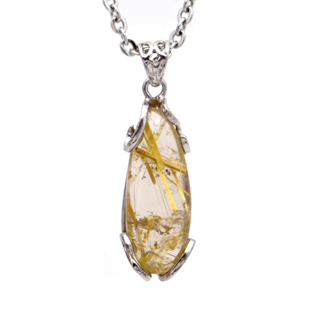 黄金の糸 K18ゴールド ルチルクォーツ ジュエリー