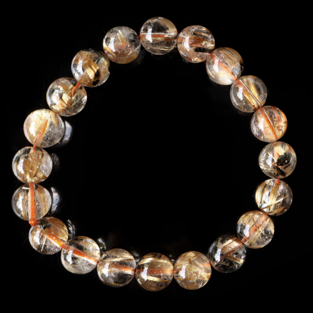 高品質【金運アップ】【美品】天然石ゴールドルチル約12.8mm 扱う