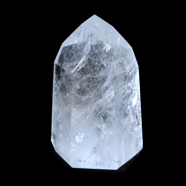 レムリアンシード 水晶 六角柱 ポイント 全面研磨 磨き 1点もの 虹入り レインボー 天然石 ブラジル バイーア州産 証明書付き