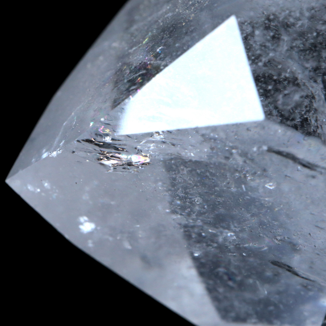 レムリアンシード 水晶 六角柱 ポイント 全面研磨 磨き 1点もの 虹入り レインボー 天然石 ブラジル バイーア州産 証明書付き