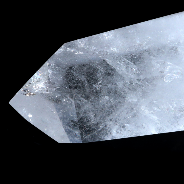 レムリアンシード 水晶 六角柱 ポイント 全面研磨 磨き 1点もの 虹入り レインボー 天然石 ブラジル バイーア州産 証明書付き