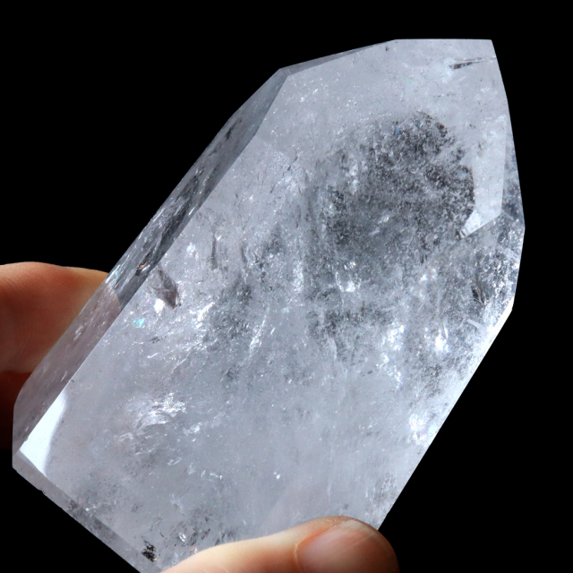 レムリアンシード 水晶 六角柱 ポイント 全面研磨 磨き 1点もの 虹入り レインボー 天然石 ブラジル バイーア州産 証明書付き